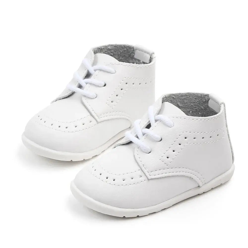 Classic Baby Boys Faux Leather Soft Sole Non-Slip Baby Shoes