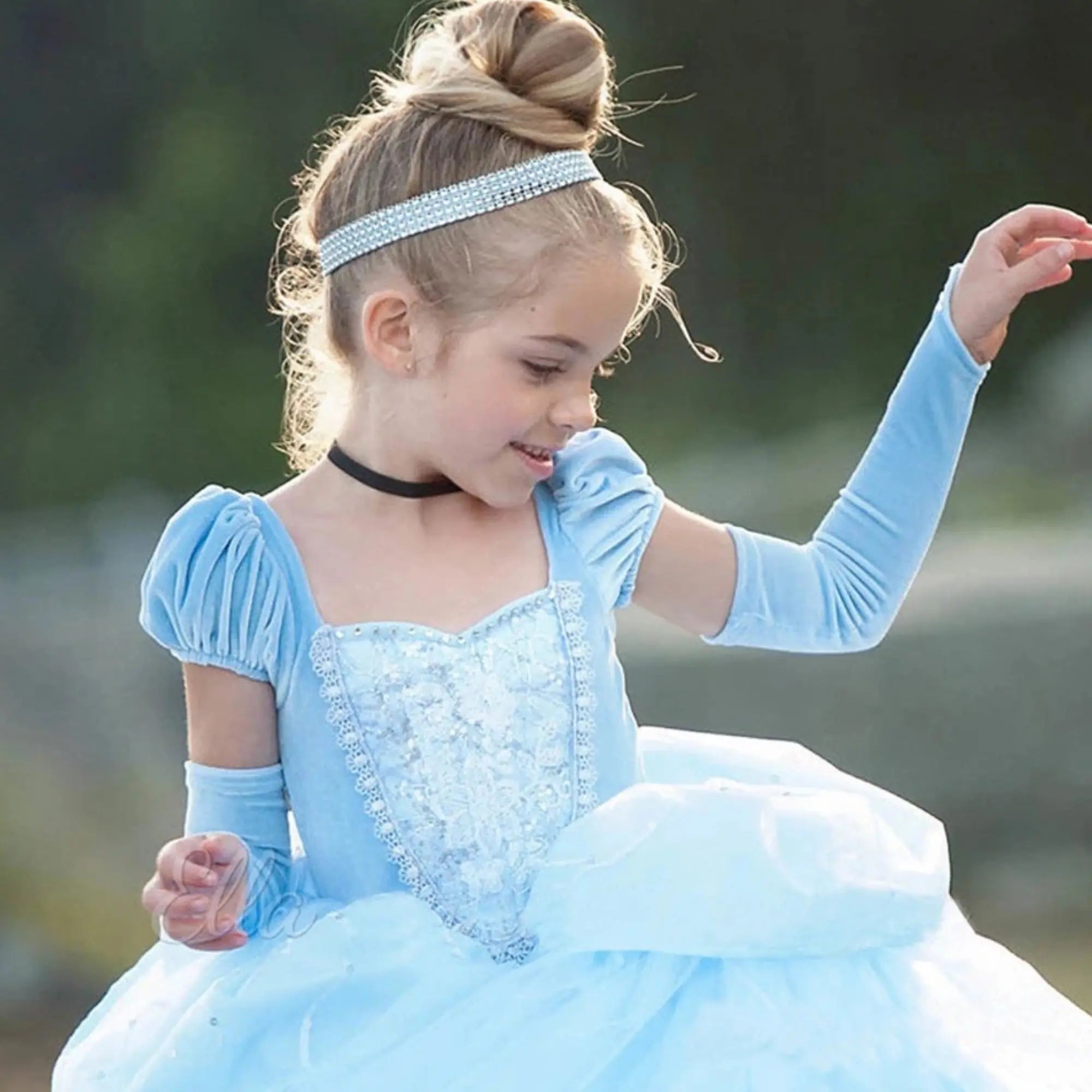 Girls Enchanting Cinderella Dress Halloween Costume with Accessories Bling Bling Baby Boutique