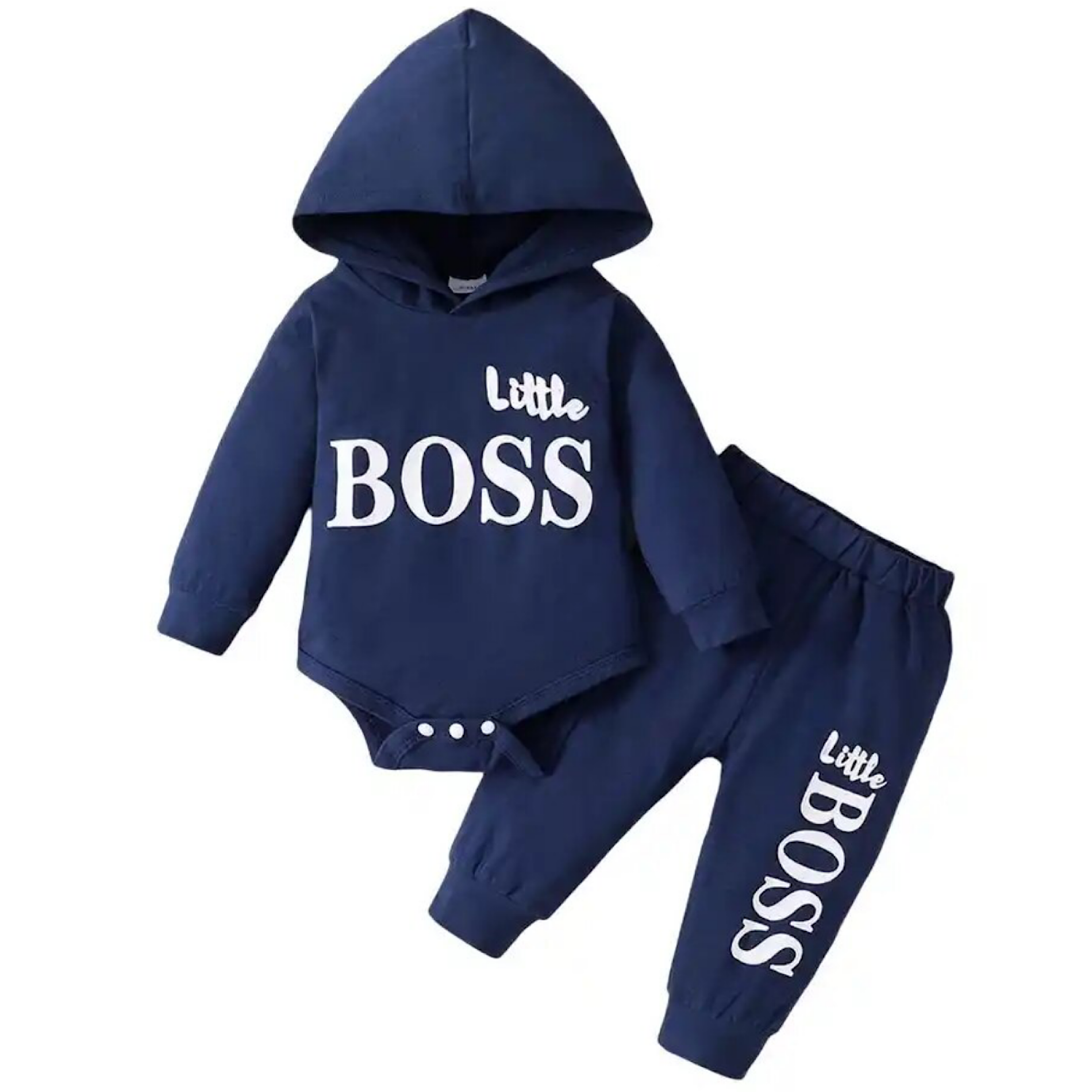 Baby Toddler Boys Cotton  Graphic Print Hoodie and Joggers Set Bling Bling Baby Boutique