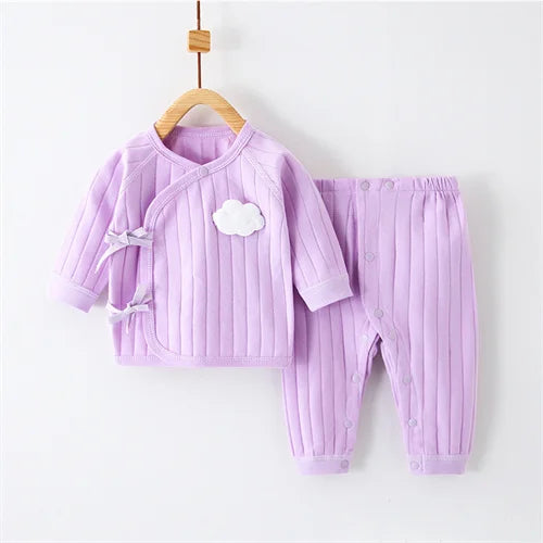 Infant Baby Girls Casual Long Sleeve Cloud Print Top and Pants Set, Color Pink